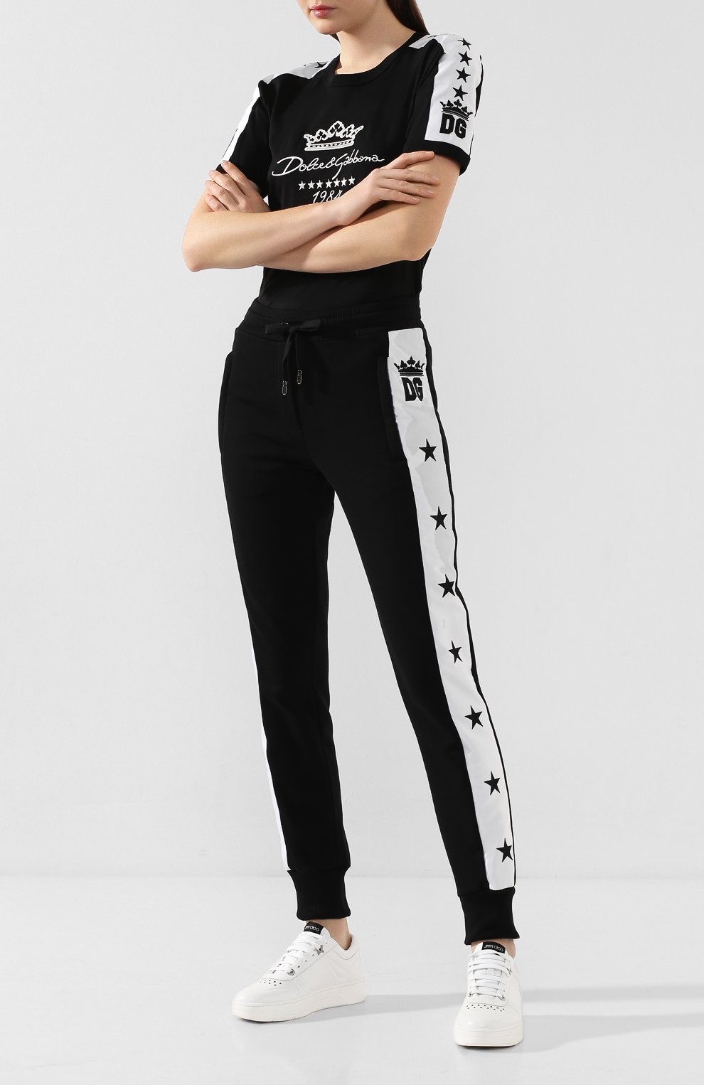 Хлопковые джоггеры DOLCE & GABBANA, арт. FTBM4Z/FU7DU, фото 2