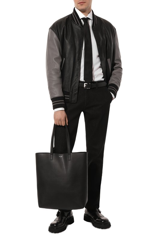 Кожаная сумка-шопер Bold Saint Laurent 676657/CSU0N Чёрный  676657/CSU0N Фото 7