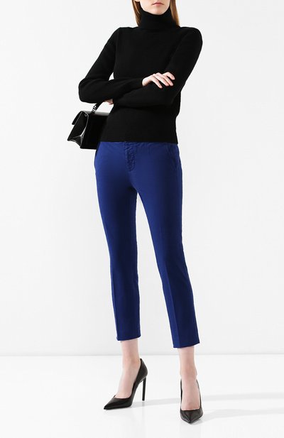 Хлопковые брюки DSQUARED2 синего цвета по цене 45650 руб., арт. S72KA0939/S52240, фото 2 Хлопковые брюки DSQUARED2, арт. S72KA0939/S52240, фото 2
