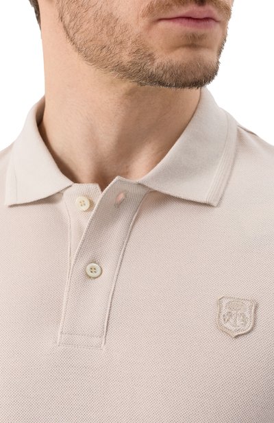 Хлопковое поло CORNELIANI кремового цвета по цене 31500 руб., арт. 25G570-2525045, фото 5 Хлопковое поло CORNELIANI, арт. 25G570-2525045, фото 5