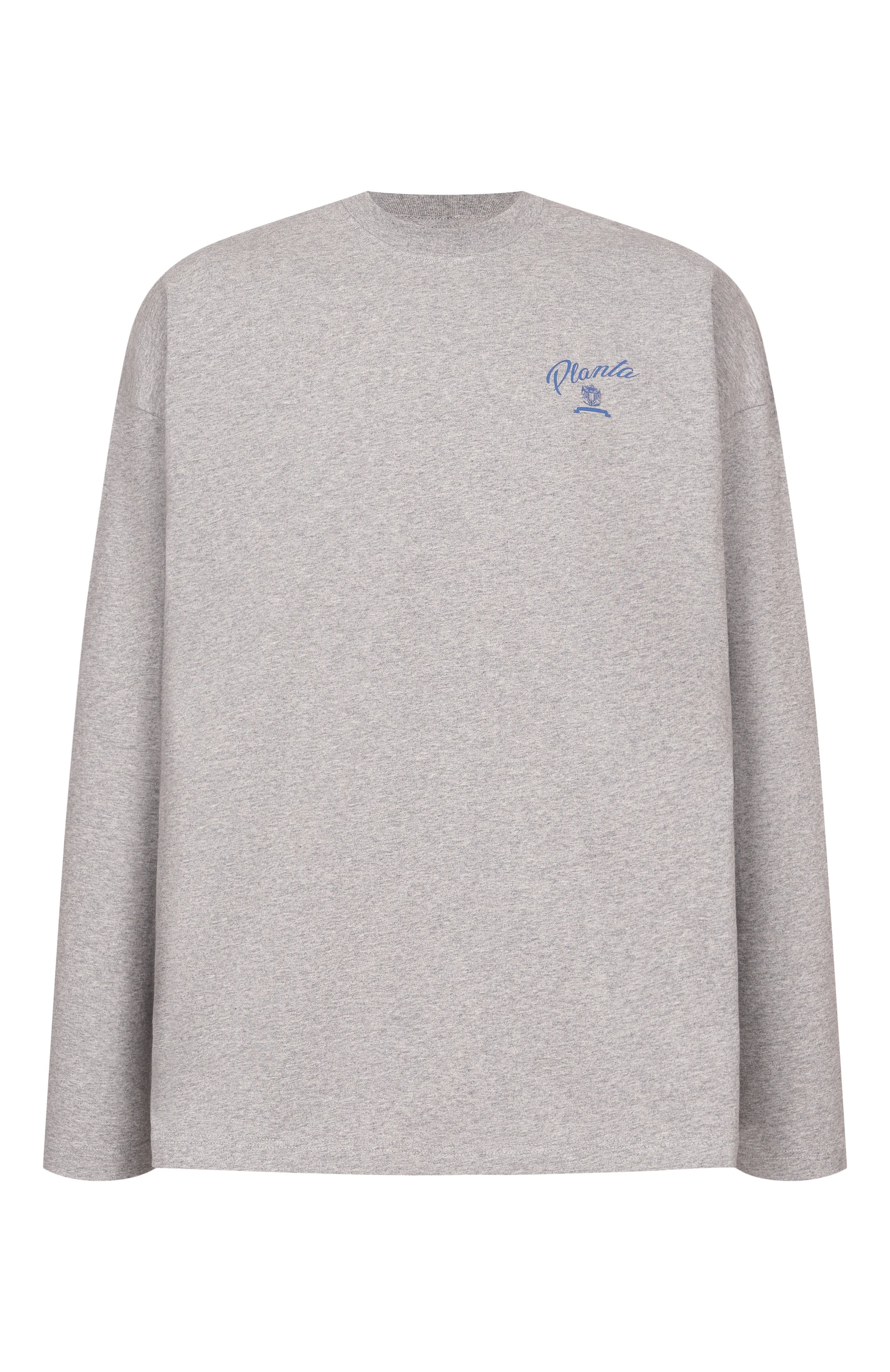 Хлопковый лонгслив PLANTA ROSA, арт. PR/L01.1/EMBLEM-BLUE/220, фото 1