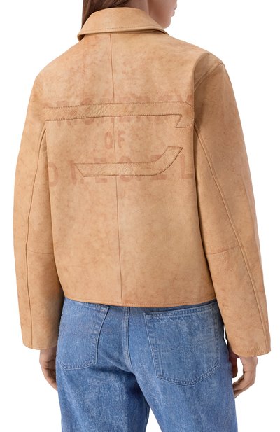 Кожаная куртка DIESEL бежевого цвета по цене 104500 руб., арт. A21895/0AJFV, фото 4 Кожаная куртка DIESEL, арт. A21895/0AJFV, фото 4