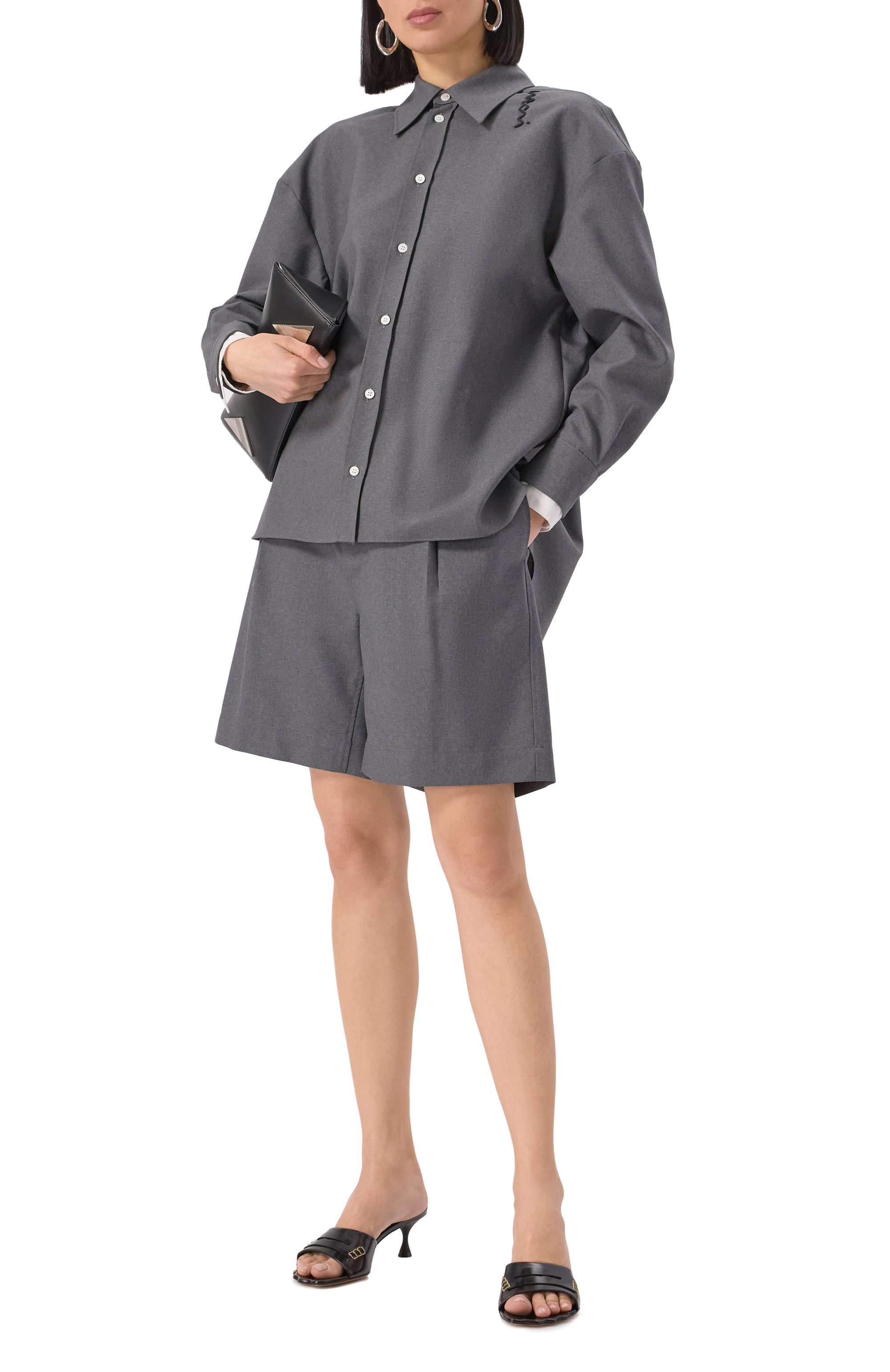 Шерстяная рубашка MARNI, арт. CAMA0613QS/TW839, фото 2