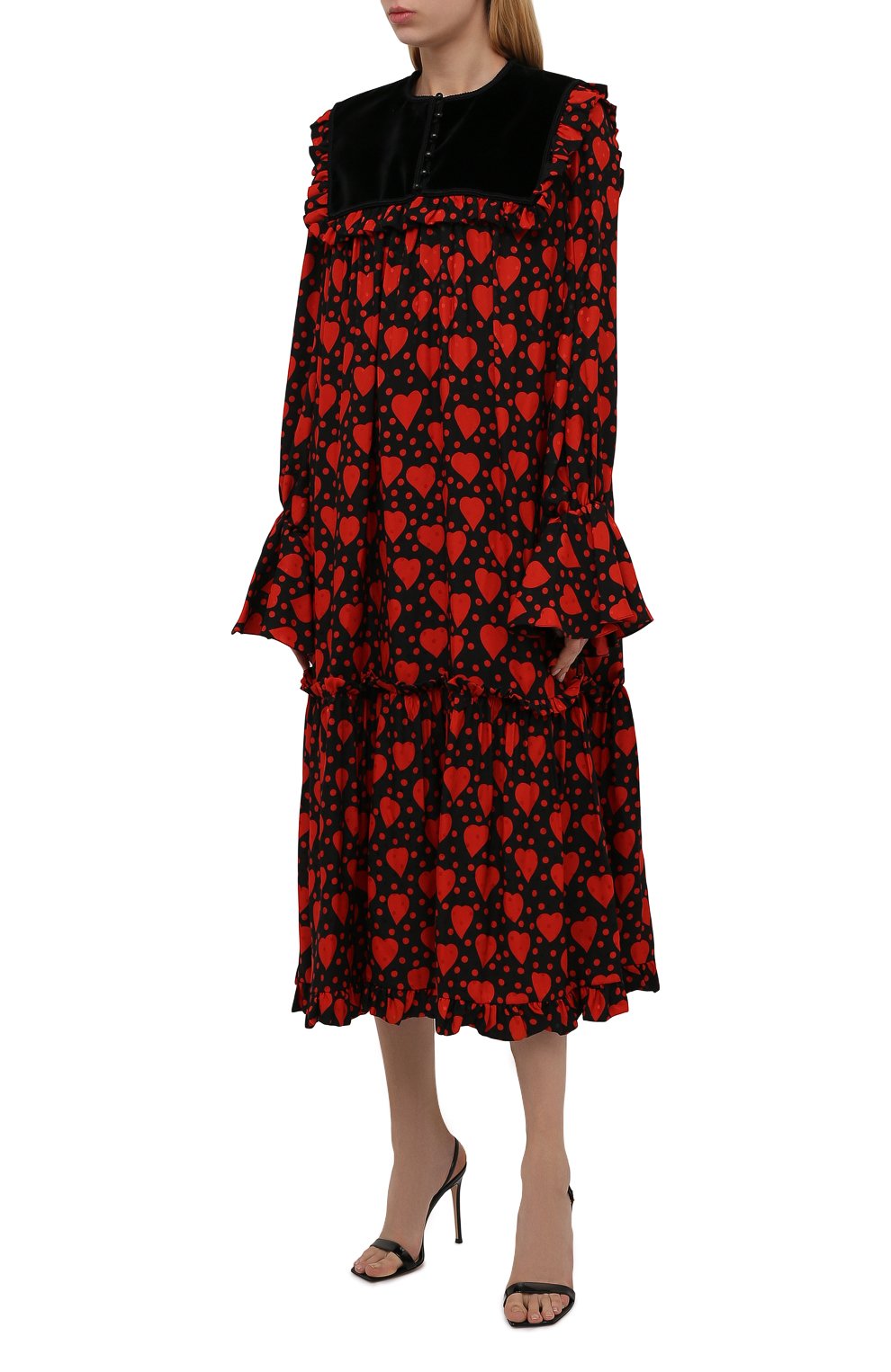 Шелковое платье SAINT LAURENT, арт. 660912/Y5D46, фото 3