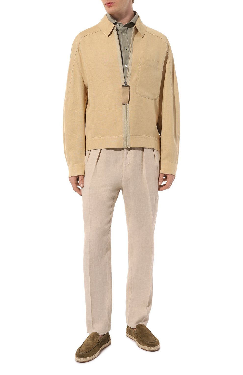 Рубашка изо льна и хлопка BRUNELLO CUCINELLI, арт. MD6983040P, фото 2