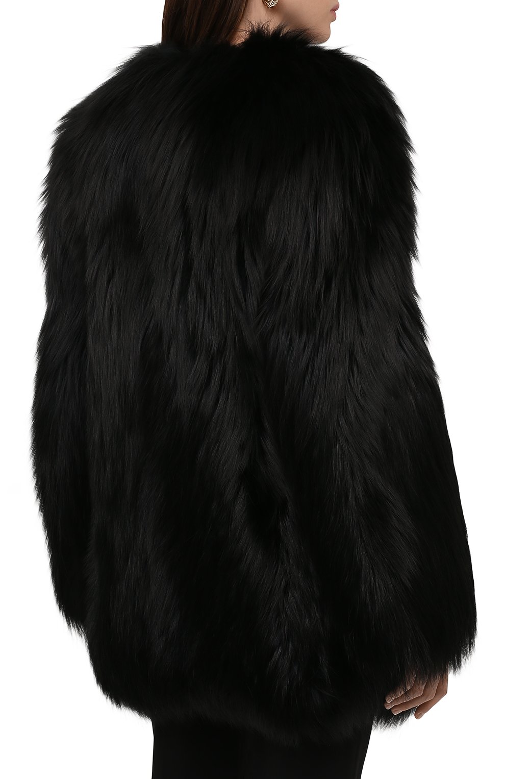 Шуба из меха лисы SAINT LAURENT, арт. 672825/Y7QN2, фото 4