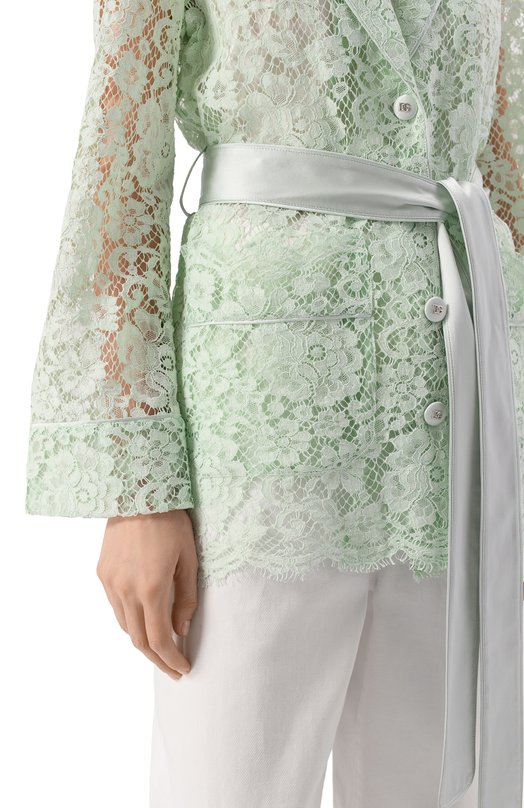 Жакет из хлопка и вискозы Dolce & Gabbana F5R56T/HLMEA Зелёный  F5R56T/HLMEA Фото 5