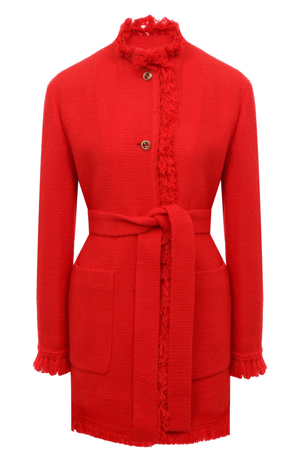 Шерстяной жакет GUCCI красного цвета по цене 331000 руб., арт. 643296 ZAF5V, фото 1 Шерстяной жакет GUCCI, арт. 643296 ZAF5V, фото 1