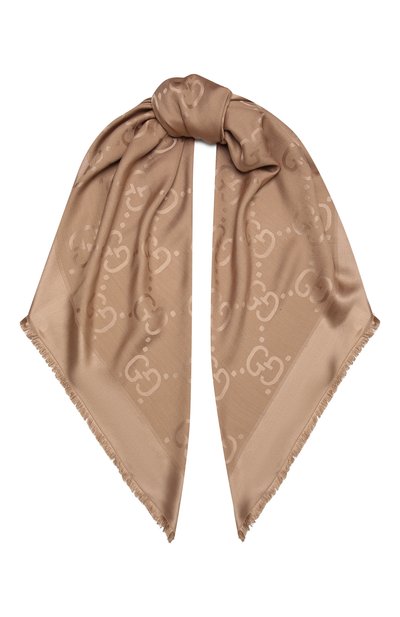 Женская шаль из шерсти и шелка GUCCI, арт. 663671/3GC43