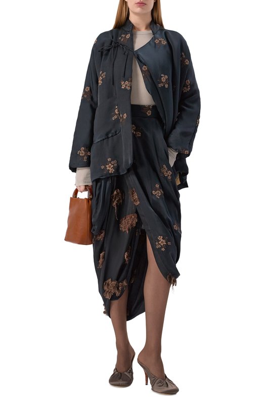 Юбка из хлопка и вискозы Uma Wang UW2007 Чёрный  UW2007 Фото 2