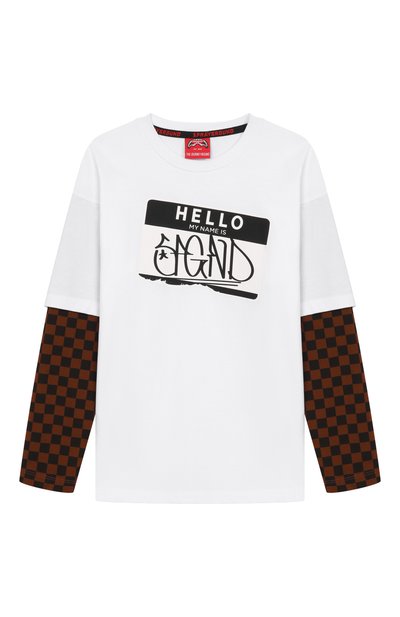 Хлопковый лонгслив SPRAYGROUND, арт. SPY946WHT