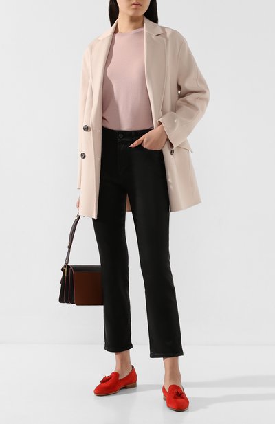 Пуловер из смеси шерсти и шелка REDVALENTINO розового цвета по цене 48400 руб., арт. TR3KC04L/4A7, фото 2 Пуловер из смеси шерсти и шелка REDVALENTINO, арт. TR3KC04L/4A7, фото 2