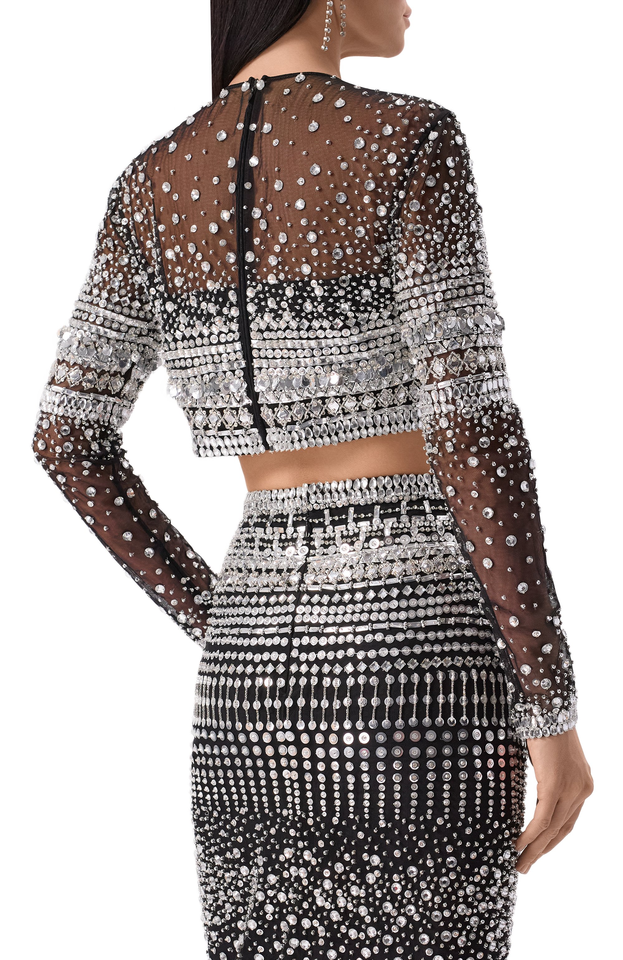 Топ с отделкой стразами ZUHAIR MURAD черного цвета по цене 596000 руб., арт. RTP25044/EMSQ001, фото 4 Топ с отделкой стразами ZUHAIR MURAD, арт. RTP25044/EMSQ001, фото 4