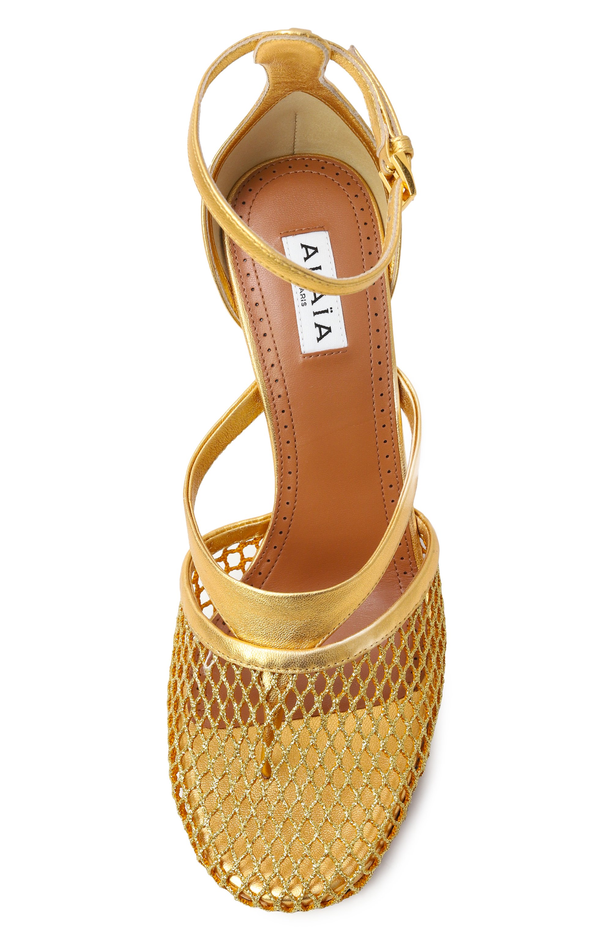 Комбинированные босоножки infradito ALAIA, арт. AA3S123TK028, фото 6