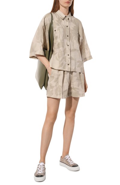 Женские льняные шорты BRUNELLO CUCINELLI, арт. MB650B1376
