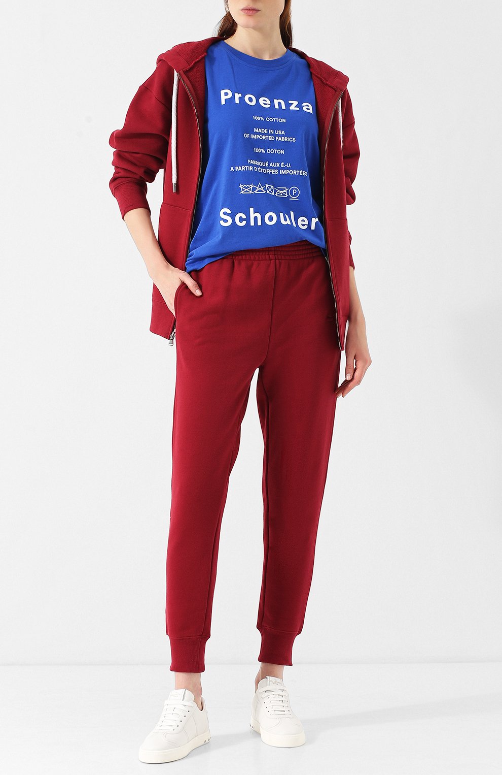 Хлопковая футболка с круглым вырезом и принтом PROENZA SCHOULER, арт. WL1834098-JCP77, фото 2