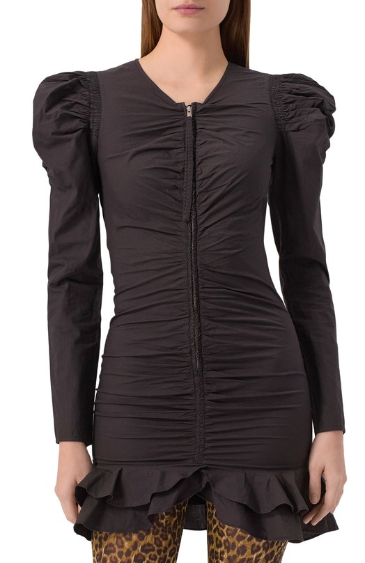 Хлопковое платье Isabel Marant Etoile 25PR00685FA/C1J06E Чёрный  25PR00685FA/C1J06E Фото 3
