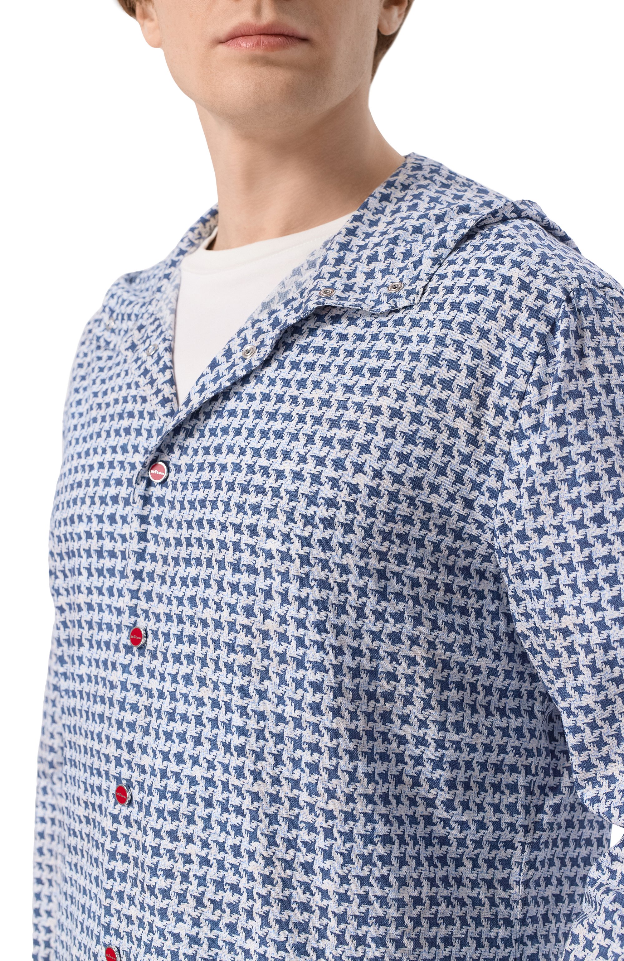 Хлопковая рубашка KITON синего цвета по цене 58950 руб., арт. UMCMARH08909, фото 5 Хлопковая рубашка KITON, арт. UMCMARH08909, фото 5