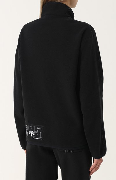 Свитер с воротником-стойкой на молнии ADIDAS ORIGINALS BY ALEXANDER WANG черного цвета по цене 22950 руб., арт. CV5249/W, фото 4 Свитер с воротником-стойкой на молнии ADIDAS ORIGINALS BY ALEXANDER WANG, арт. CV5249/W, фото 4