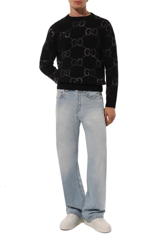 Шерстяной свитер Gucci 770509/XKDSJ Чёрный  770509/XKDSJ Фото 2