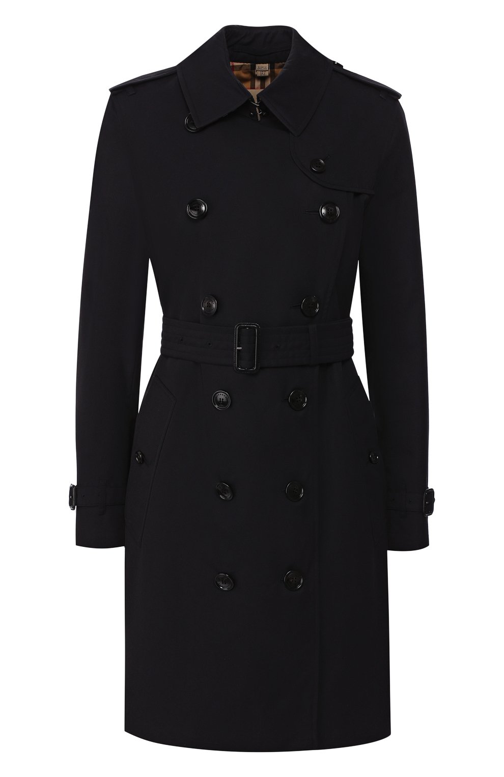 Хлопковый тренч kensington BURBERRY темно-синего цвета по цене 232500 руб., арт. 4073371, фото 1 Хлопковый тренч kensington BURBERRY, арт. 4073371, фото 1