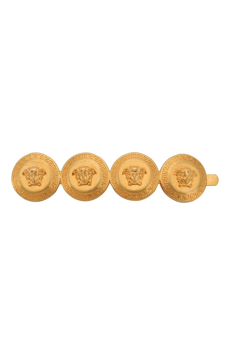 Женская заколка для волос tribute VERSACE золотого цвета, арт. DGVG459/DJMT | Фото 1 (Материал: Металл; Статус проверки: Проверена категория; Нос: Не проставлено)