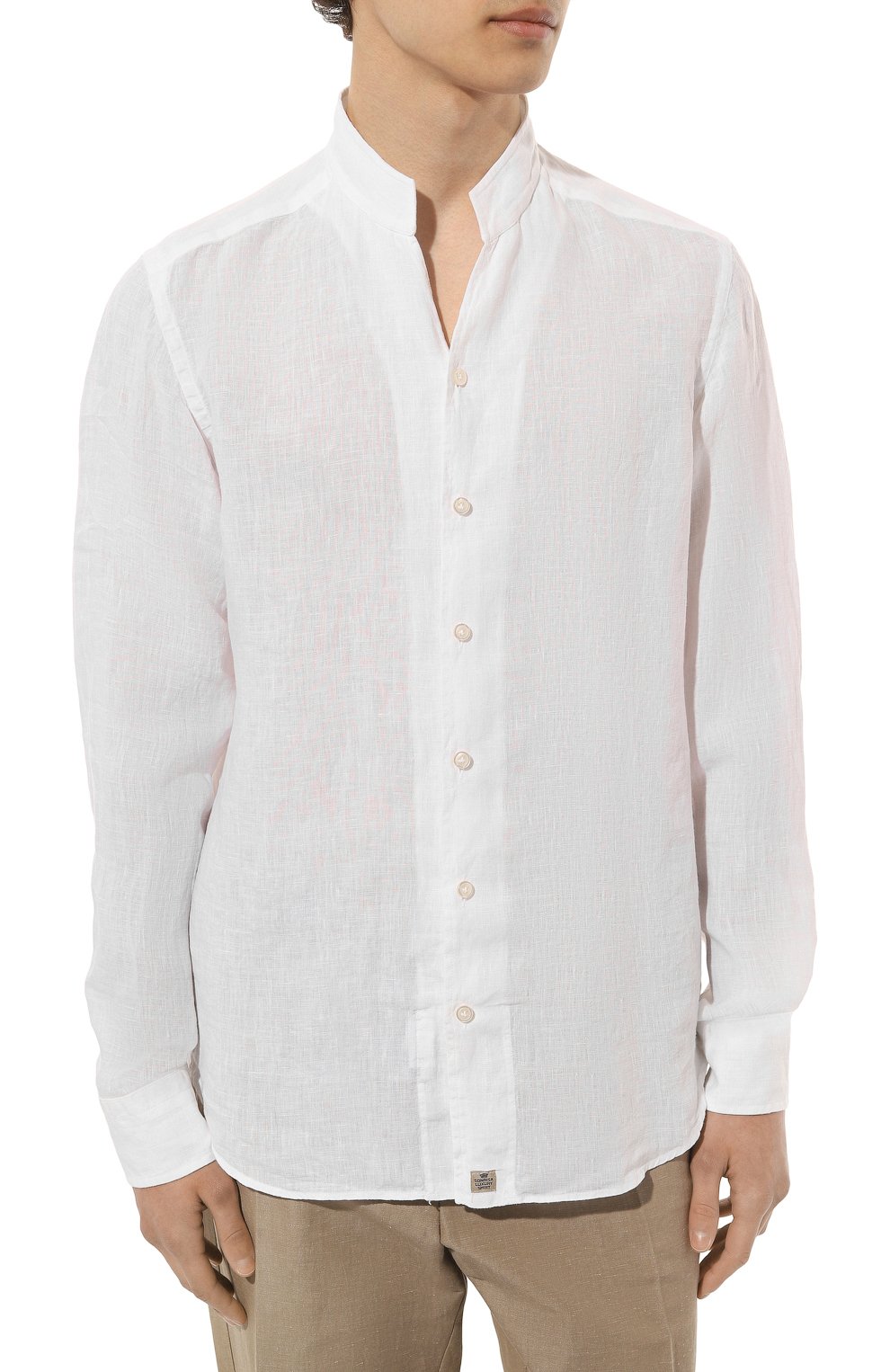 Льняная рубашка SONRISA белого цвета по цене 28300 руб., арт. IS127F/TC/TC162, фото 3 Льняная рубашка SONRISA, арт. IS127F/TC/TC162, фото 3