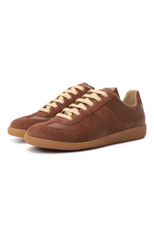 Кожаные кеды Replica Maison Margiela S58WS0109/P1895 Коричневый S58WS0109/P1895