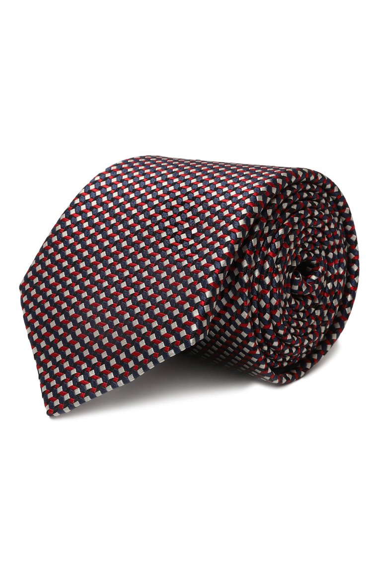 Мужской шелковый галстук GIORGIO ARMANI красного цвета, арт. 360054/4R925 | Фото 1 (Нос: Не проставлено; Материал: Текстиль, Шелк; Принт: С принтом)