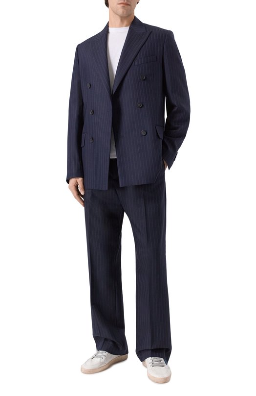 Шерстяной пиджак Golden Goose Deluxe Brand GMP00835.P002098 Синий  GMP00835.P002098 Фото 2