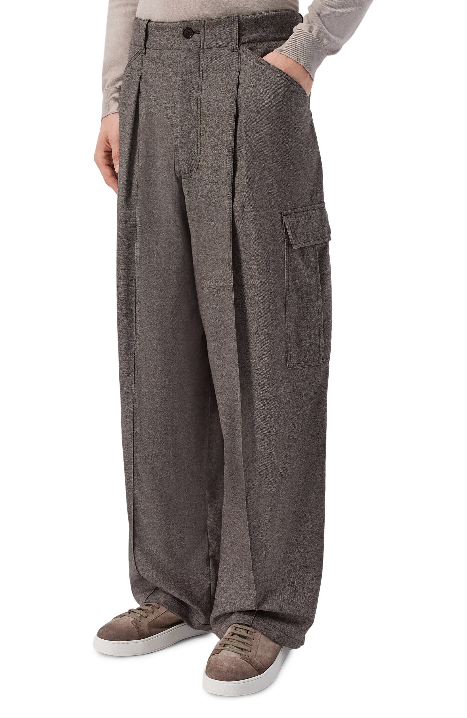 Брюки-карго из шерсти и кашемира GIORGIO ARMANI, арт. GM004540/TE11804, фото 3