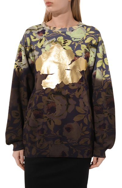 Хлопковый свитшот DRIES VAN NOTEN фиолетового цвета по цене 57850 руб., арт. 232-011127-7643, фото 3 Хлопковый свитшот DRIES VAN NOTEN, арт. 232-011127-7643, фото 3