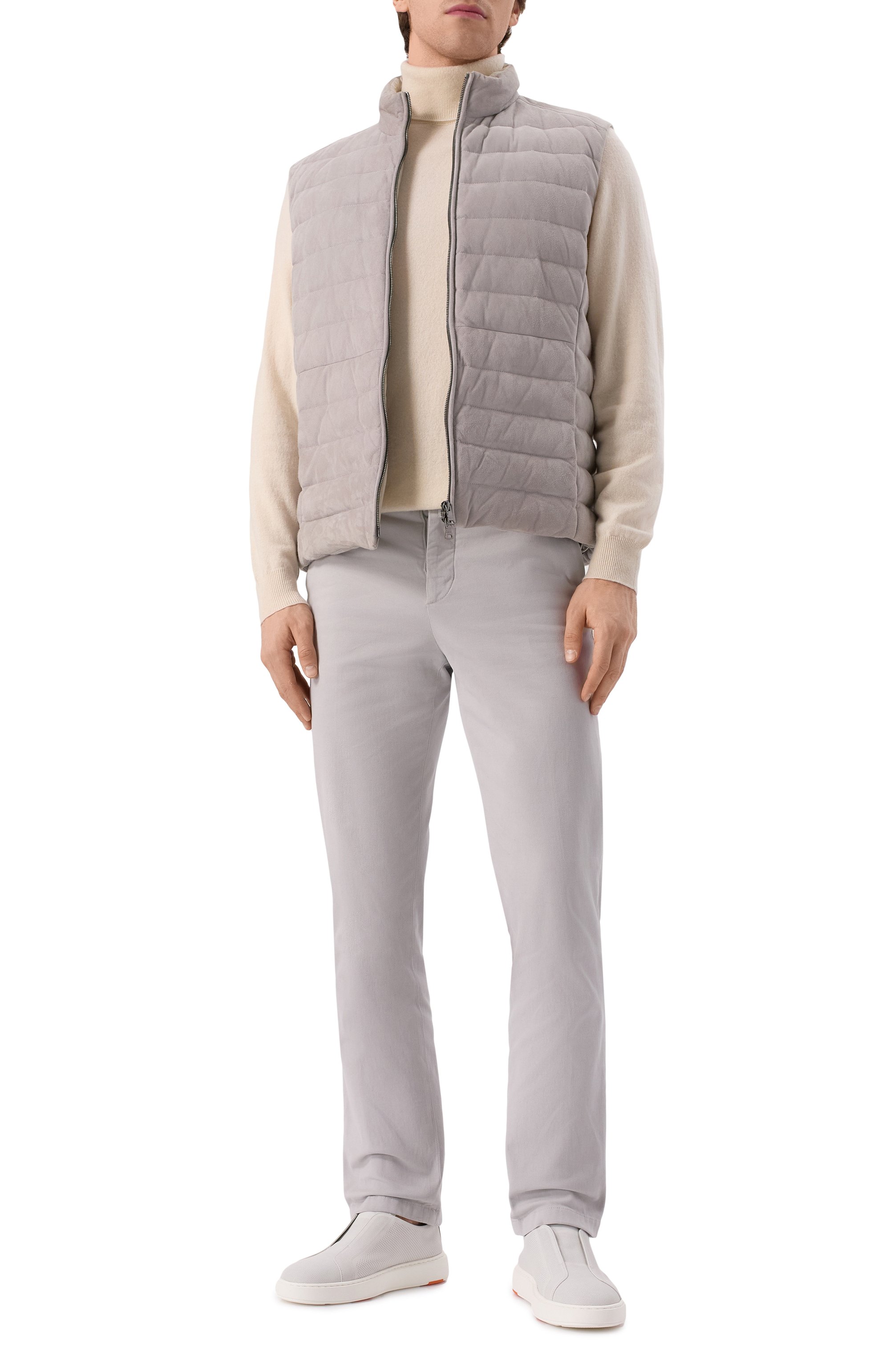 Кожаные кеды cleanic SANTONI, арт. MBCG22006BARTGLB, фото 2