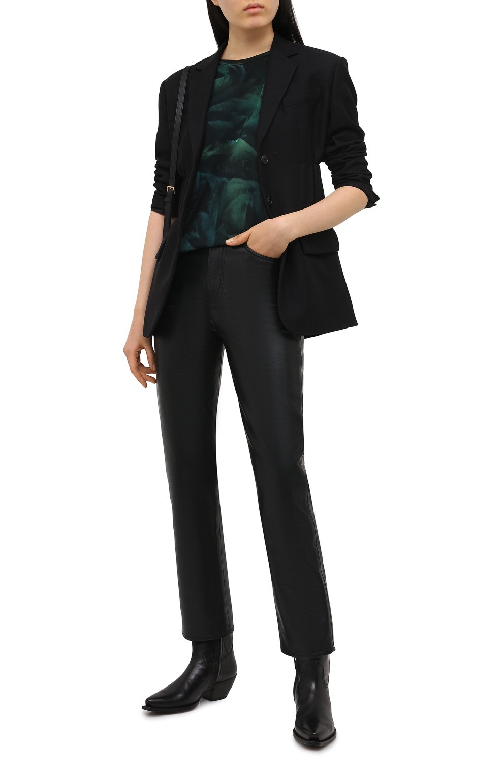 Хлопковая футболка SAINT LAURENT, арт. 648927/Y36CU, фото 2