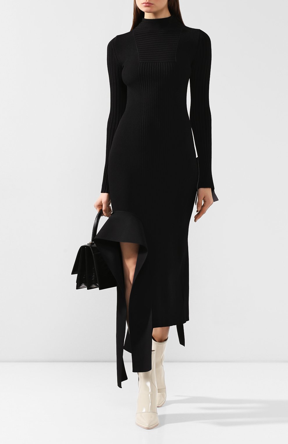 Платье OFF-WHITE черного цвета по цене 179000 руб., арт. 0WHI017F19B700501000, фото 2 Платье OFF-WHITE, арт. 0WHI017F19B700501000, фото 2