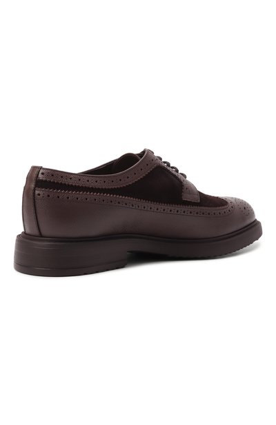 Кожаные дерби DOUCAL'S темно-коричневого цвета по цене 55500 руб., арт. DU3505RALPPF817T, фото 5 Кожаные дерби DOUCAL'S, арт. DU3505RALPPF817T, фото 5