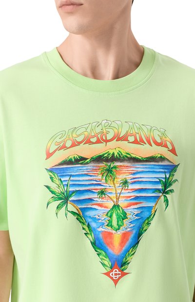 Хлопковая футболка CASABLANCA, арт. M-SP26-JTS-001-20-EX-BC, фото 5