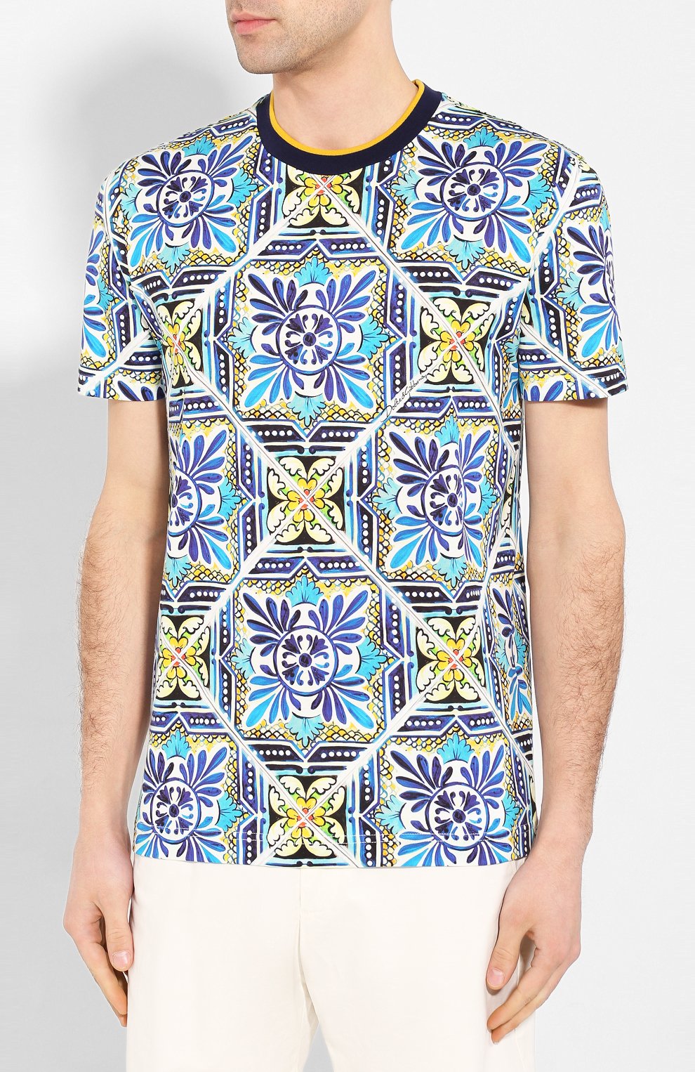 Хлопковая футболка DOLCE & GABBANA, арт. G8KD0T/HS7B4, фото 3
