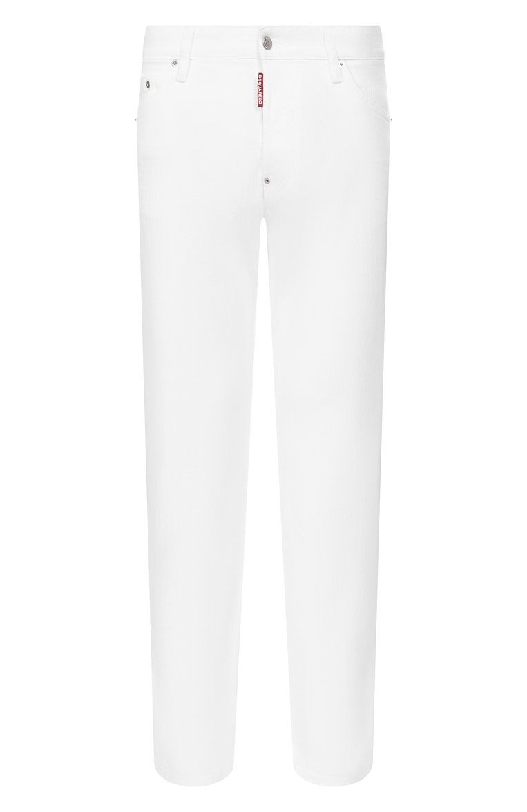 Мужские джинсы cool guy DSQUARED2 белого цвета, арт. S74LB1492/S39781 | Фото 1 (Длина (брюки, джинсы): Стандартные; Материал внешний: Хлопок, Деним; Кросс-КТ: Деним; Стили: Повседневный; Силуэт М (брюки): Узкие; Автоматизация ТО: Проставлено; Автоматизация состава: Проставлено; Детали: Без декора)