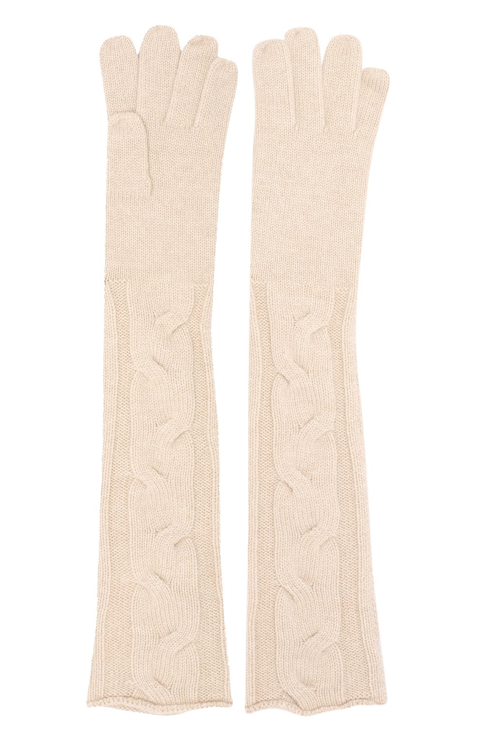 Удлиненные кашемировые перчатки фактурной вязки LORO PIANA, арт. FAD7098, фото 2
