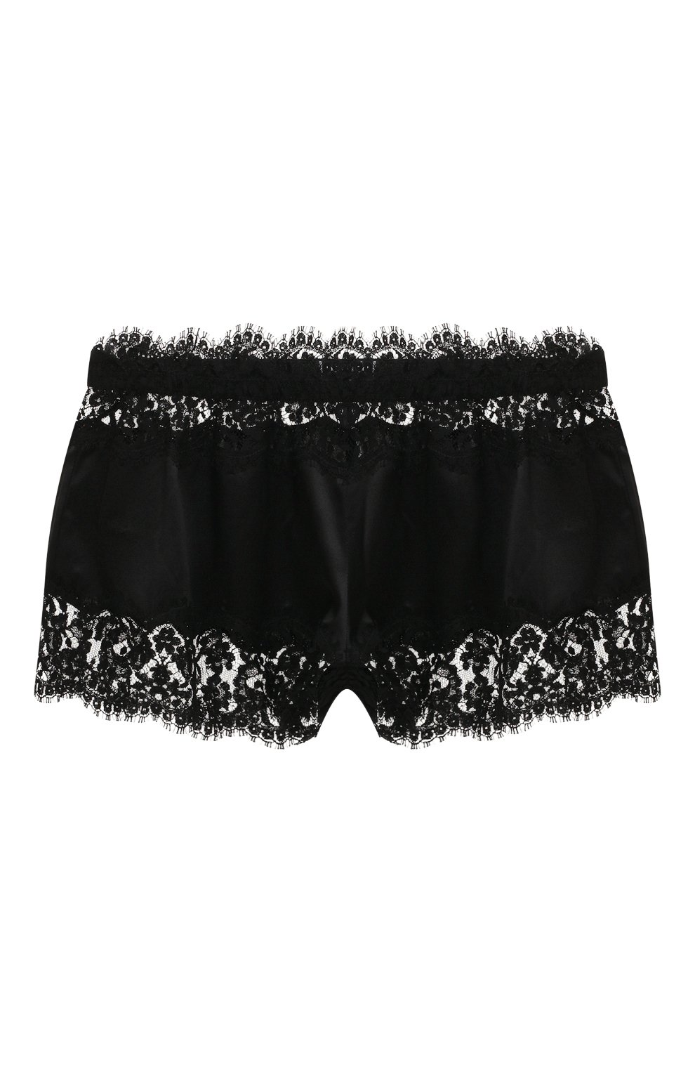 Шелковые шорты DOLCE & GABBANA черного цвета по цене 42450 руб., арт. 03C09T/FUAD8, фото 1 Шелковые шорты DOLCE & GABBANA, арт. 03C09T/FUAD8, фото 1