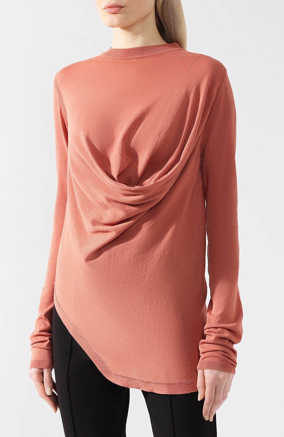 Хлопковый пуловер RICK OWENS, арт. RP19S6634/C, фото 3