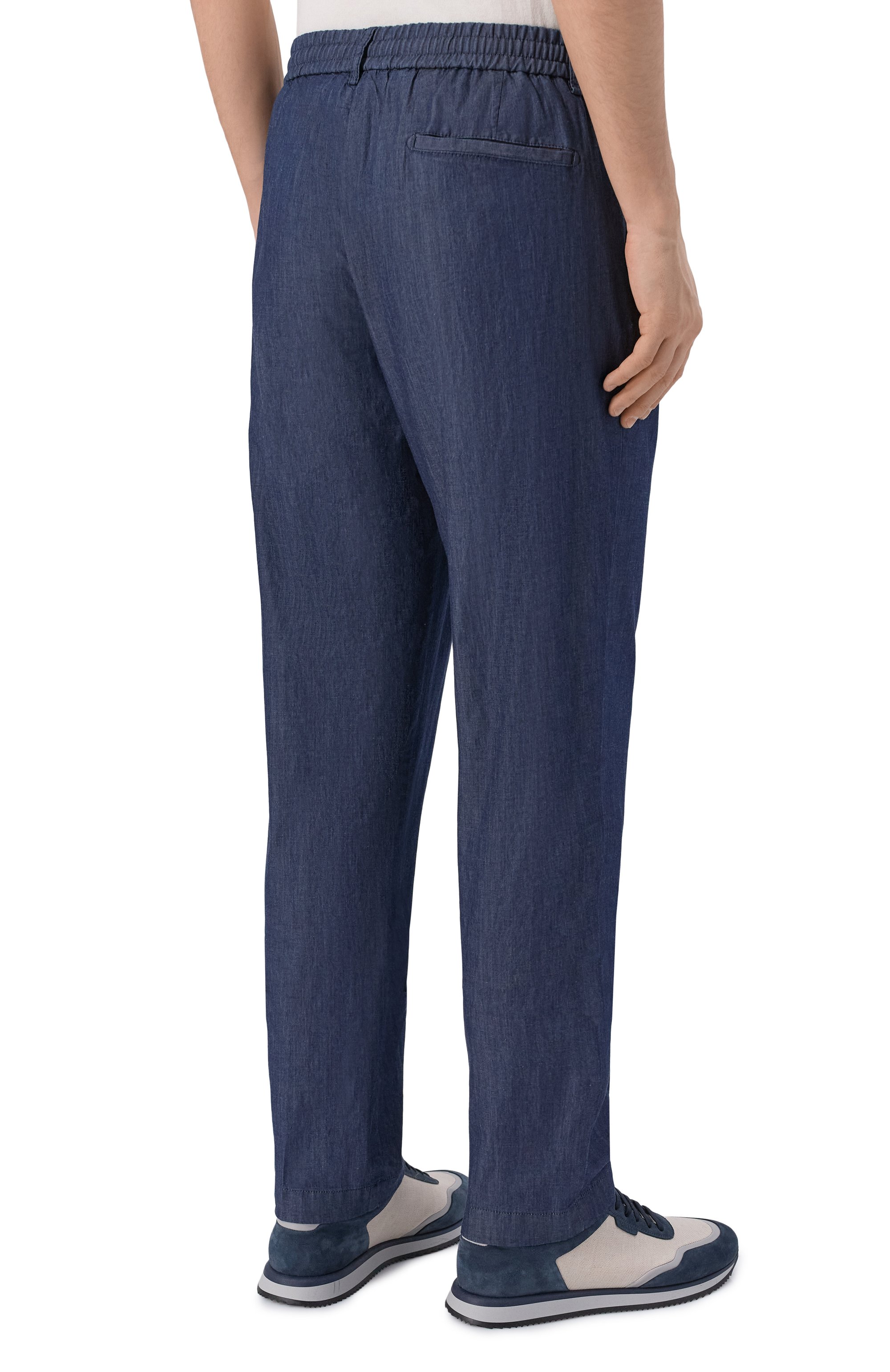 Хлопковые брюки BERWICH темно-синего цвета по цене 32050 руб., арт. SPIAGGIA 1P-GD/AL1717X, фото 4 Хлопковые брюки BERWICH, арт. SPIAGGIA 1P-GD/AL1717X, фото 4