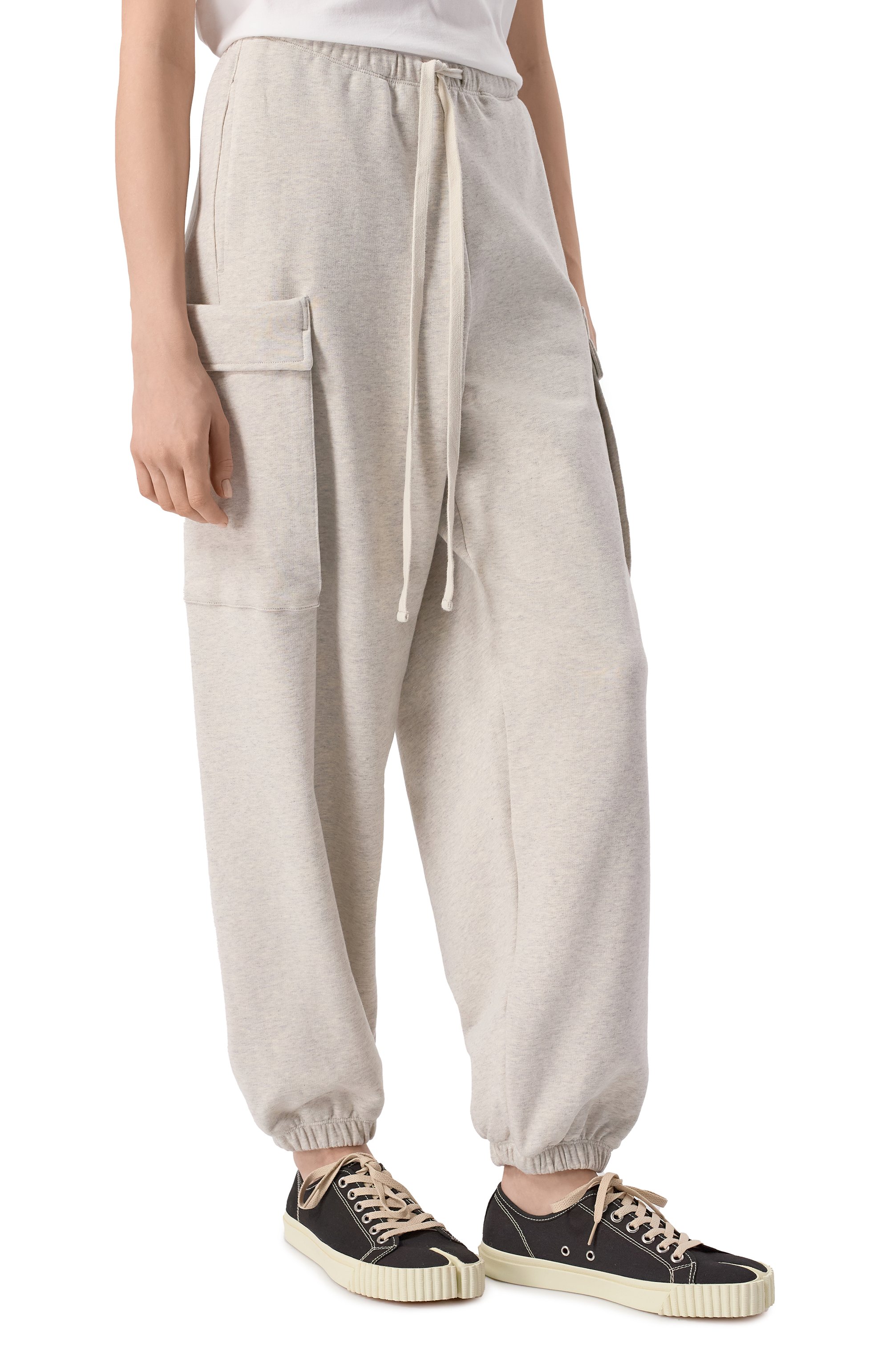 Хлопковые джоггеры REPLAY светло-серого цвета по цене 22500 руб., арт. W8155 .000.23812, фото 3 Хлопковые джоггеры REPLAY, арт. W8155 .000.23812, фото 3