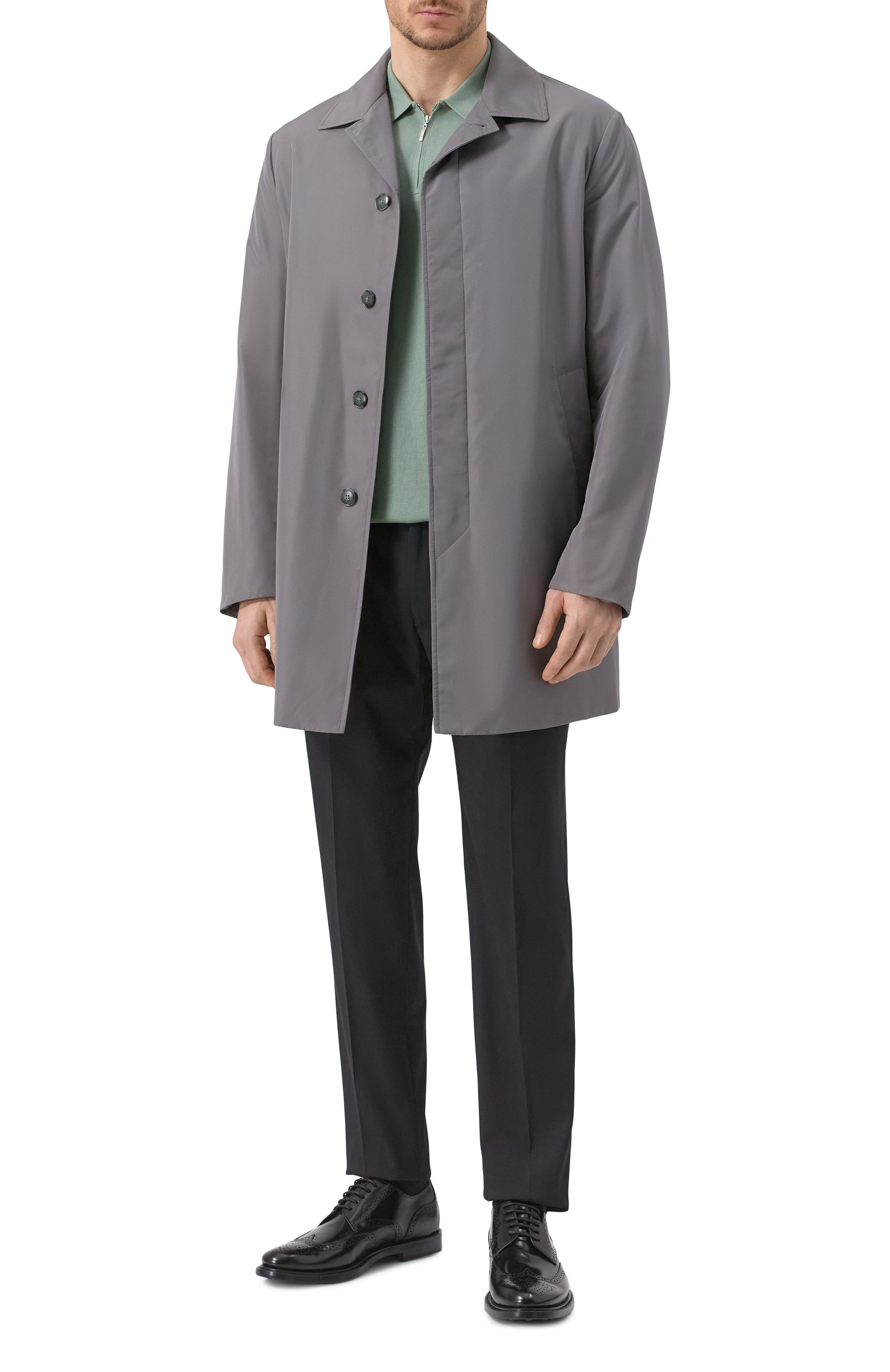 Плащ CANALI серого цвета по цене 135500 руб., арт. 010489U/G01121, фото 2 Плащ CANALI, арт. 010489U/G01121, фото 2