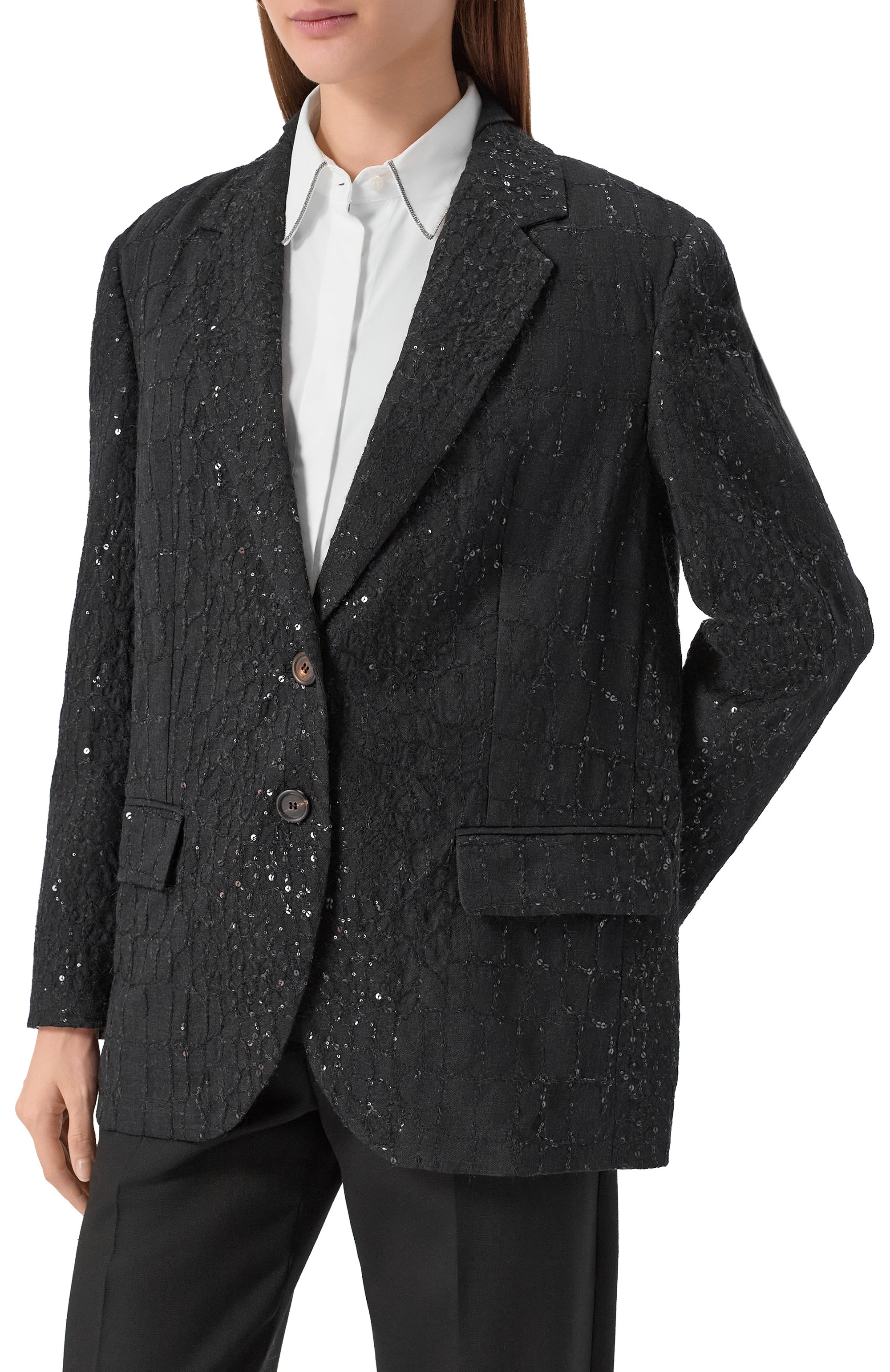 Шерстяной жакет BRUNELLO CUCINELLI, арт. MD9207392P, фото 3