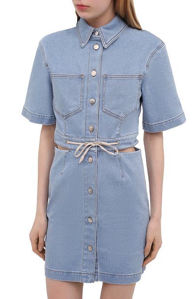 Джинсовое платье NANUSHKA, арт. TAYL0R_LIGHT BLUE_DENIM, фото 3