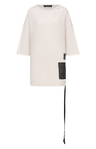 Женская хлопковая футболка ANN DEMEULEMEESTER, арт. B0013244/FA637