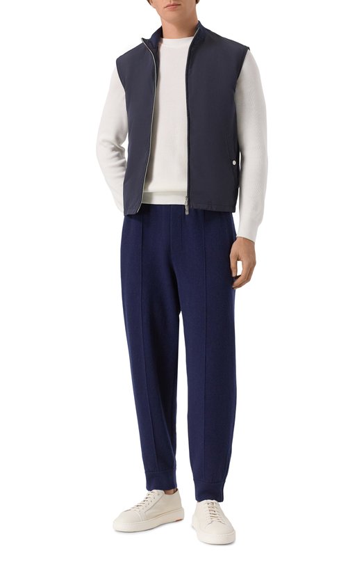 Комбинированный жилет Brunello Cucinelli MD4796535P Синий  MD4796535P Фото 2