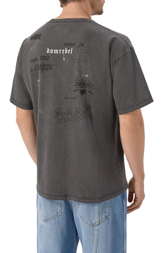 Хлопковая футболка DOMREBEL M LIL DEV/T-SHIRT Серый  M LIL DEV/T-SHIRT Фото 4